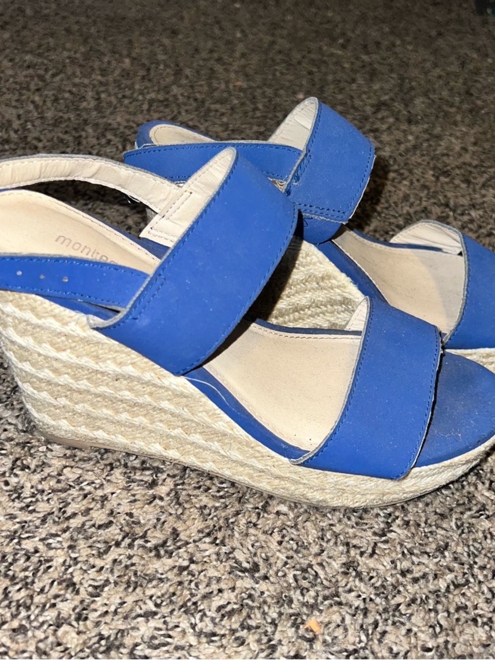 Blue Wedge Espadrille Heels